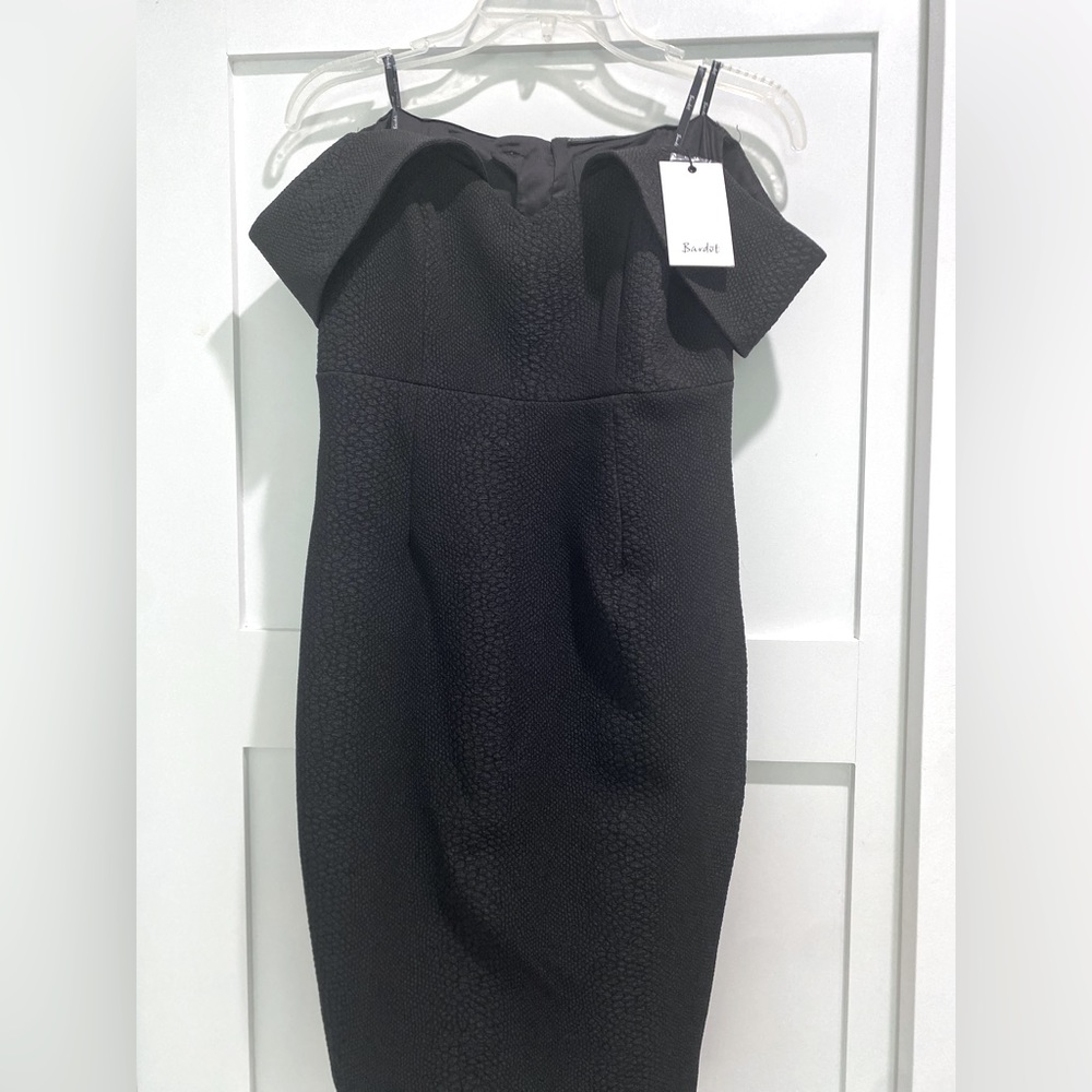 Midi black pencil dress- Bardot